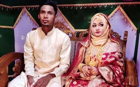 Mustafizur Rahman and Samia Parvin