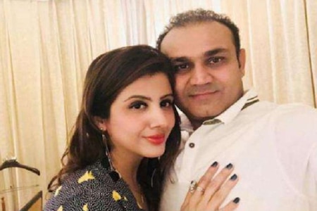 Virender Sehwag and Aarti Ahlawat