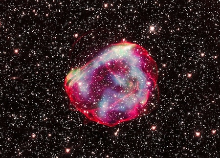 Remnants of a su-su-su-supernova explosion 160,000 light-years away