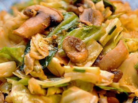 Cabbage and Mushroom Stir-Fry