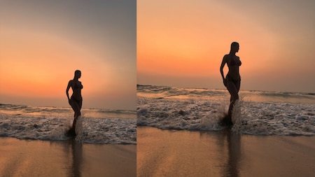 Disha Patani pose at beach