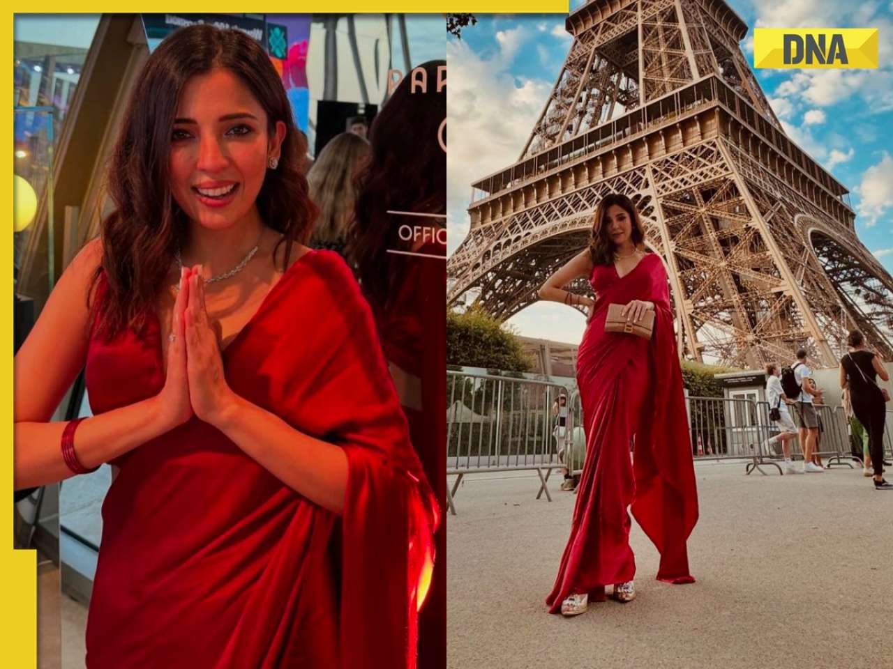 Barkha Singh turns heads in saree at Paris Olympics 2024, shares stunning photos from Eiffel Tower