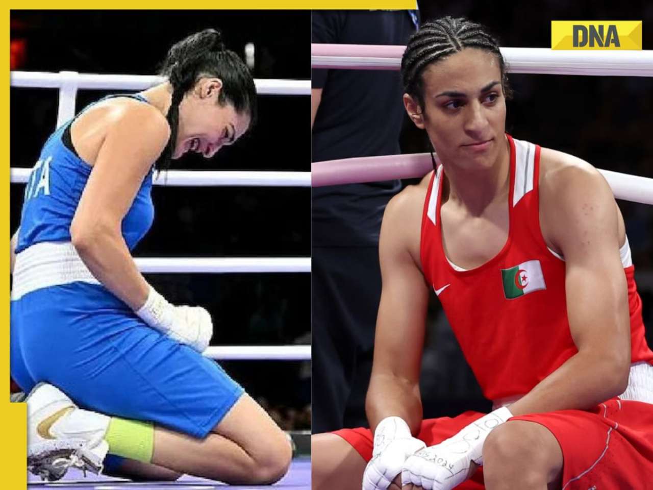 'Never been hit so hard': Angela Carini in tears after losing bout to 'biological male' boxer Imane Khelif 