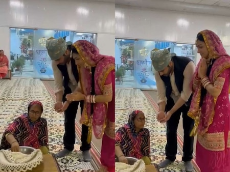 Neha Rana and Kinshuk Mahajan on their gurudwara visit