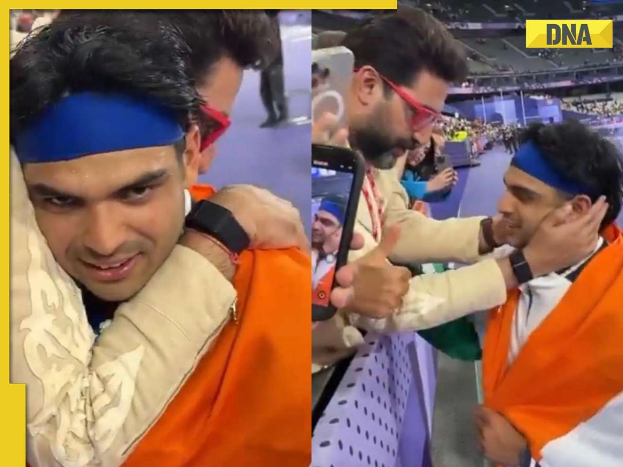 Watch: Abhishek Bachchan wins hearts as he hugs Neeraj Chopra after his silver medal win at Paris Olympics