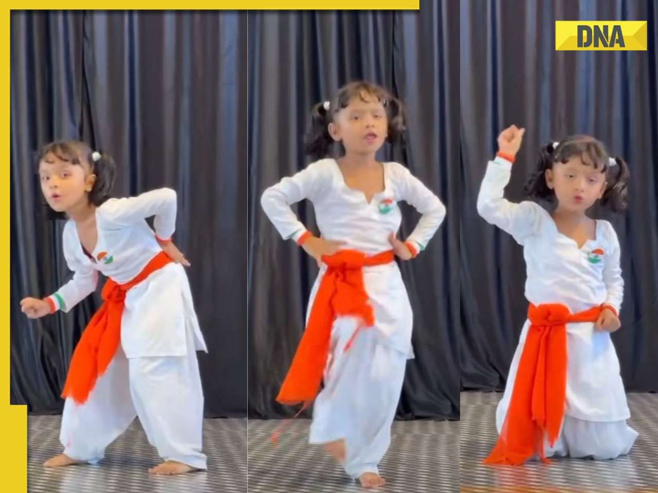 Viral video: Cute girl wins hearts with adorable dance to 'Vande Mataram', watch