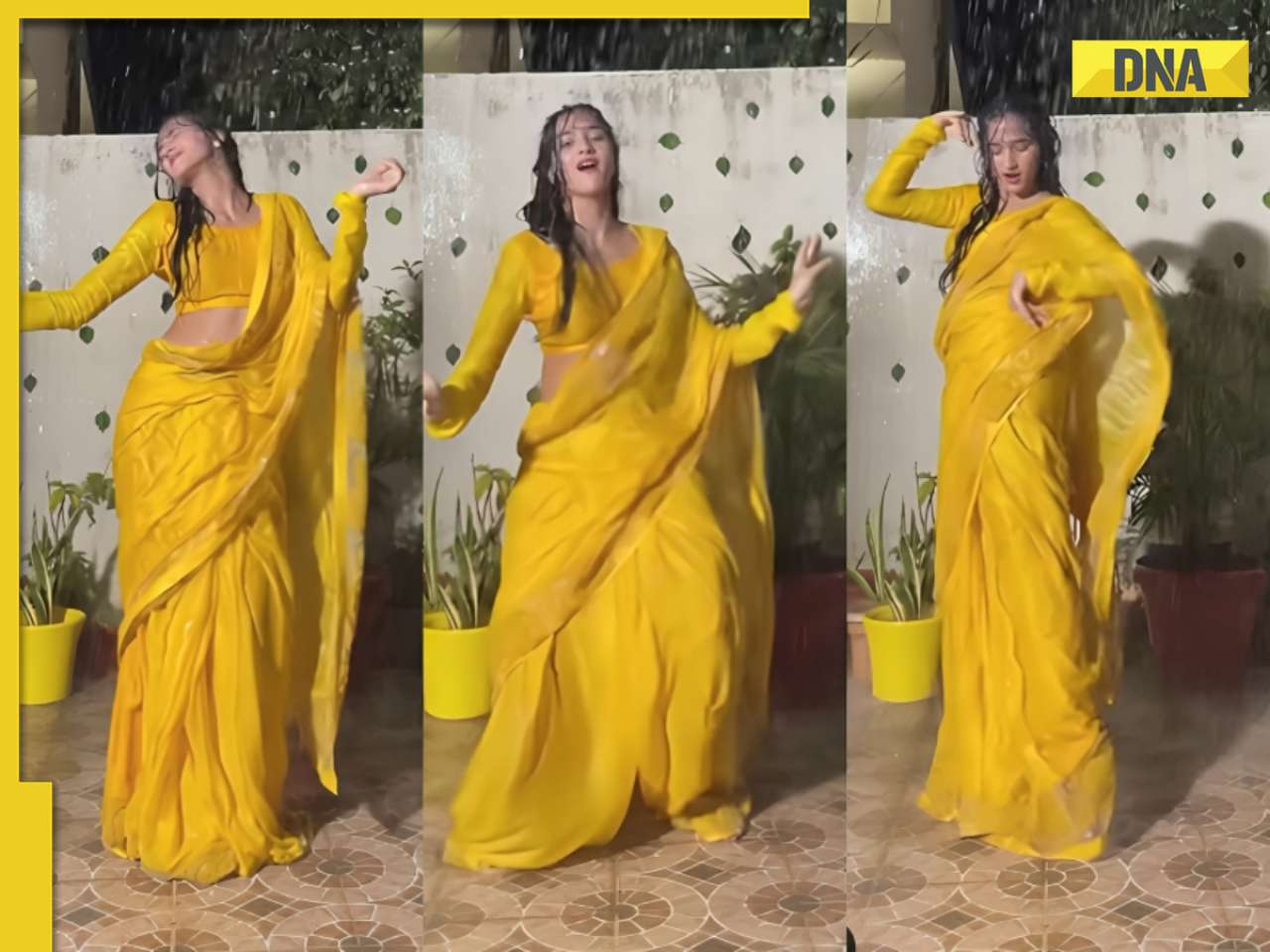 Viral video: Woman in hot yellow saree sets internet ablaze with sizzling dance to ‘Tip Tip Barsa Pani’