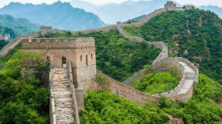 The Great Wall of China is visible from space