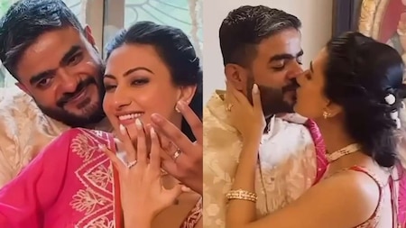 Siddharth and Neelam share a liplock and flaunt their engagement rings