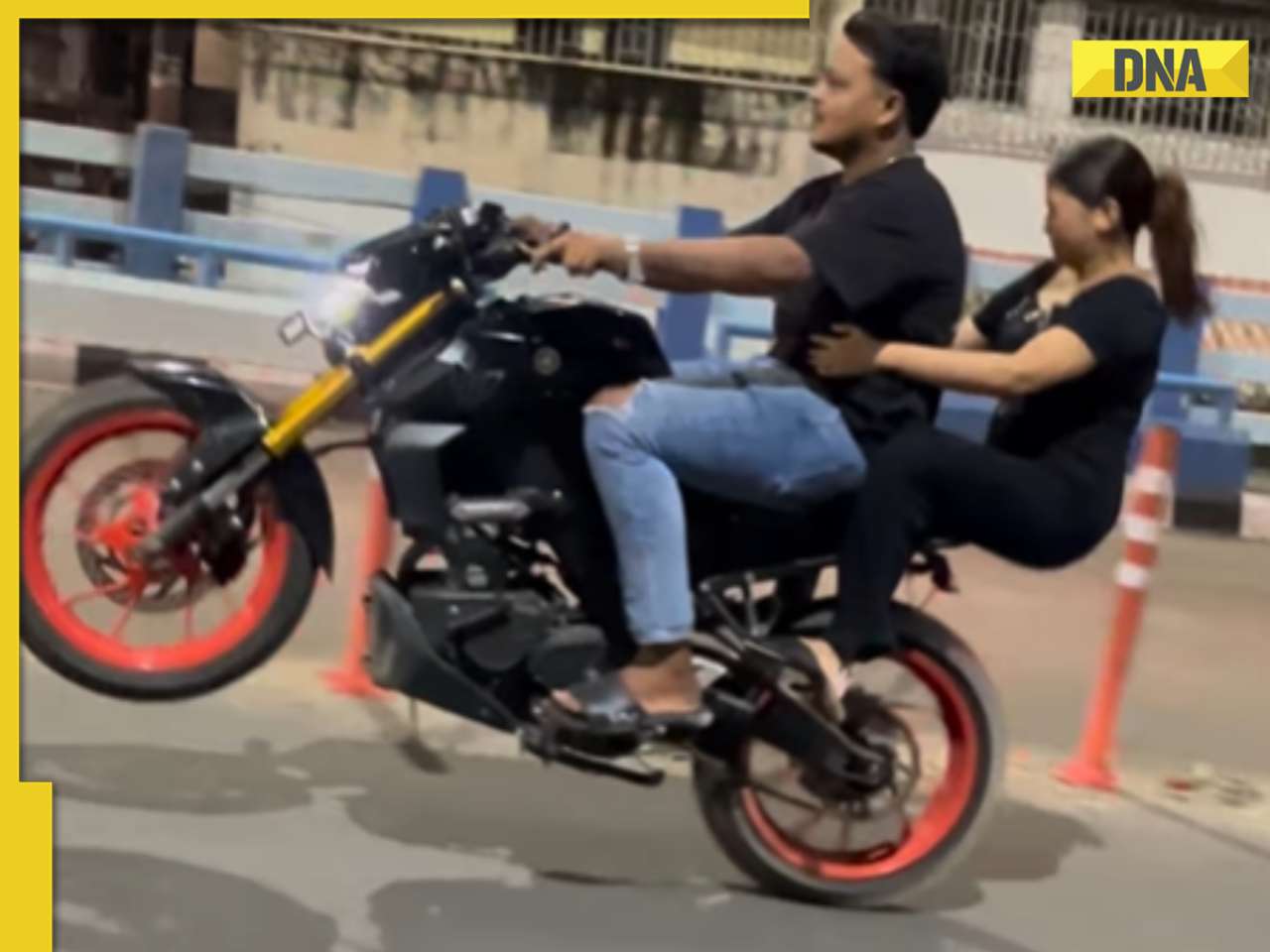 Viral video: Woman's agonizing screams captured as rider’s stunt attempt ends in disaster