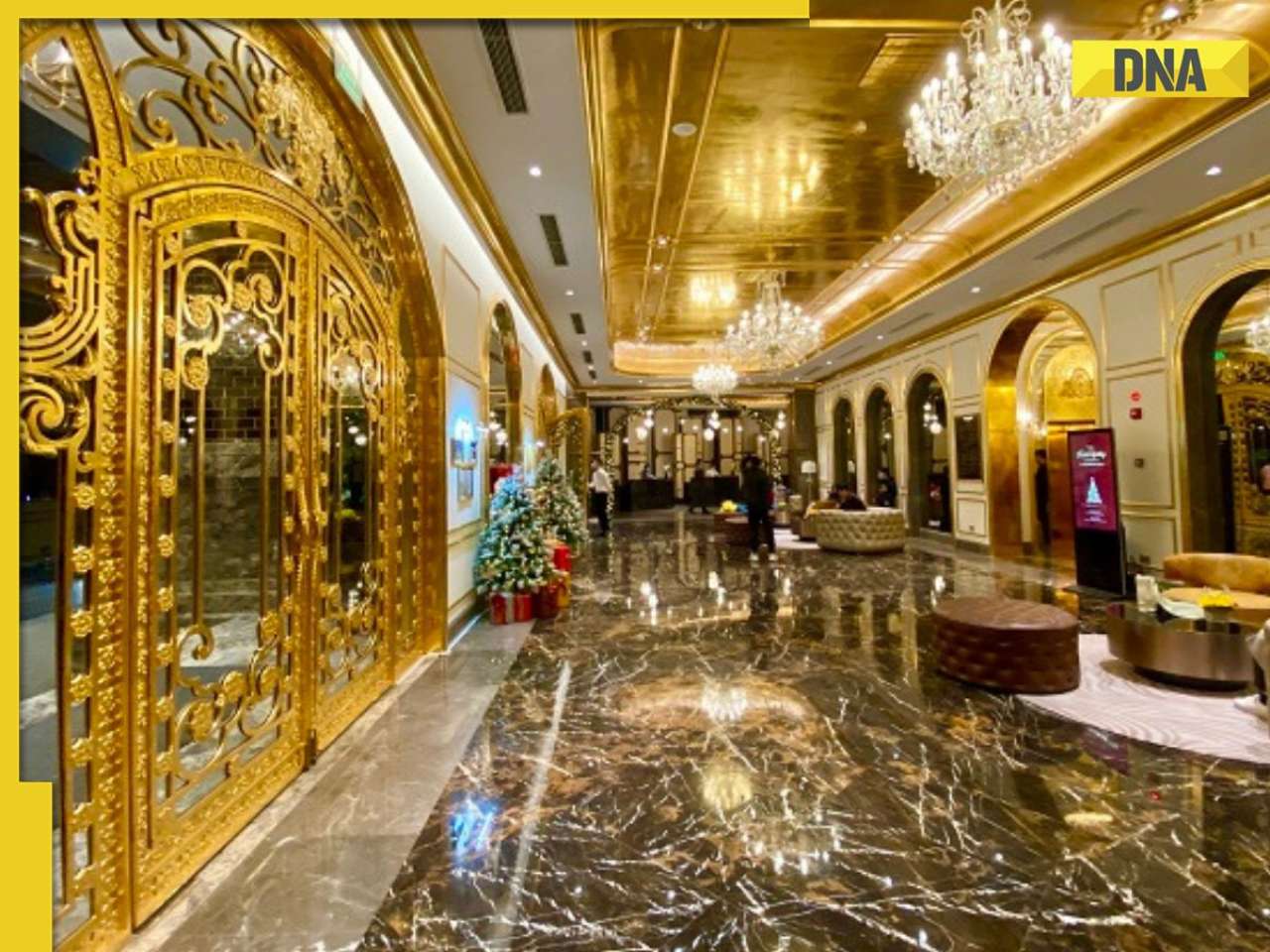 The only hotel in the world where everything from the walls to the toilet is covered in gold is located in …