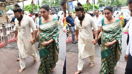 Deepika Padukone and Ranveer Singh walk hand-in-hand