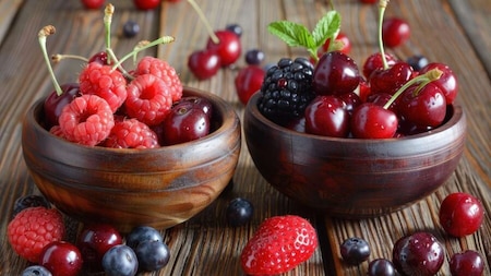 Eat cherries and berries