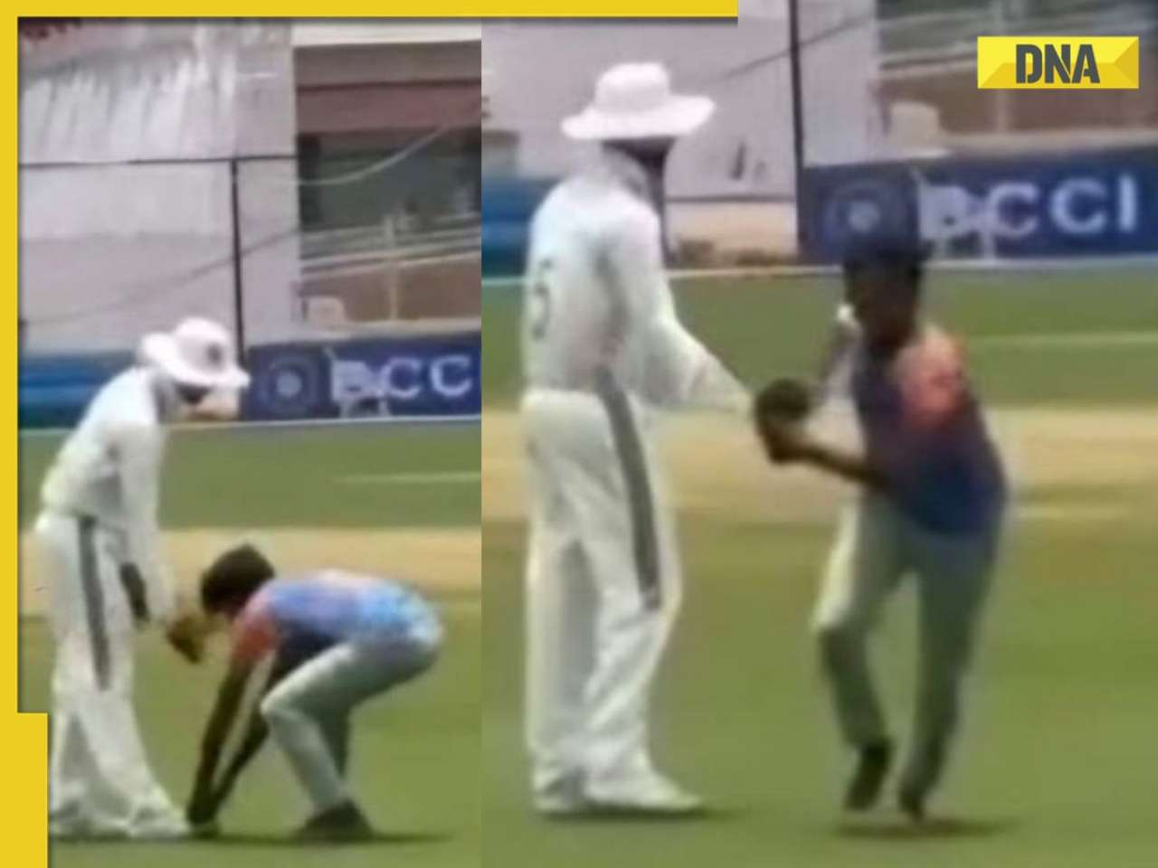 Fan invades field, touches India star’s feet during Duleep Trophy match; pic goes viral