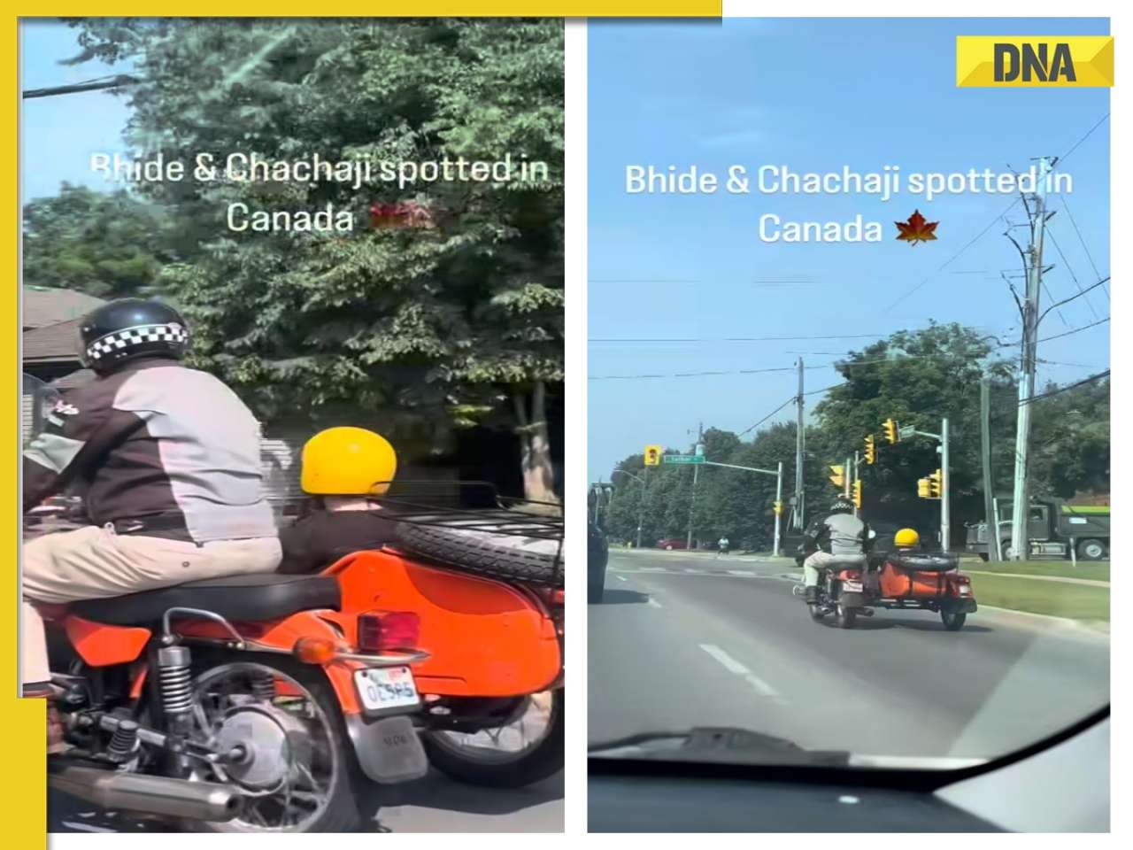 Viral video: Man spots duo riding sidecar scooter on streets, netizens call them 'Bhide and Chachaji', WATCH