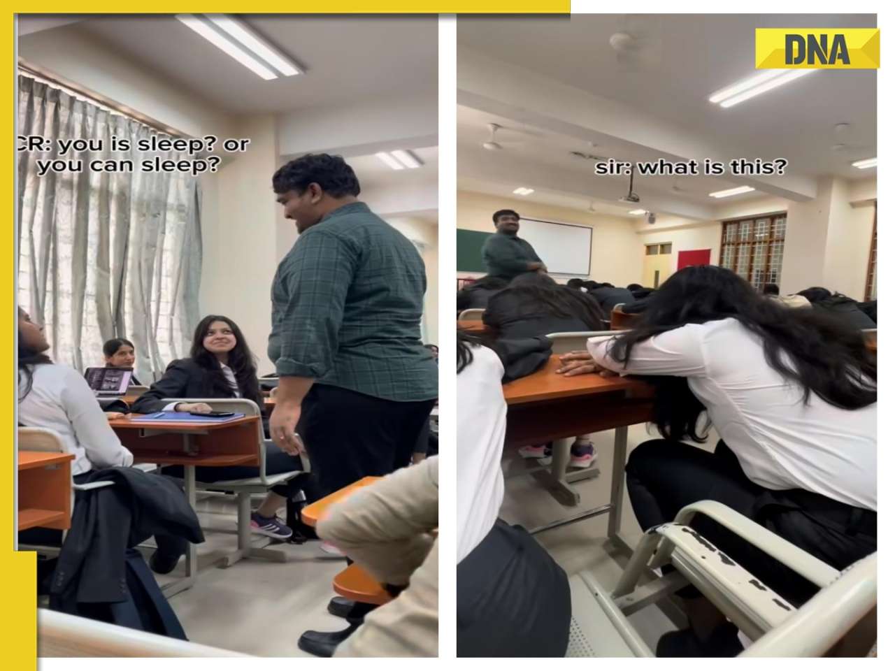 Viral video: This professor 'allows' his students to sleep during lecture, internet calls him 'Pookie', WATCH