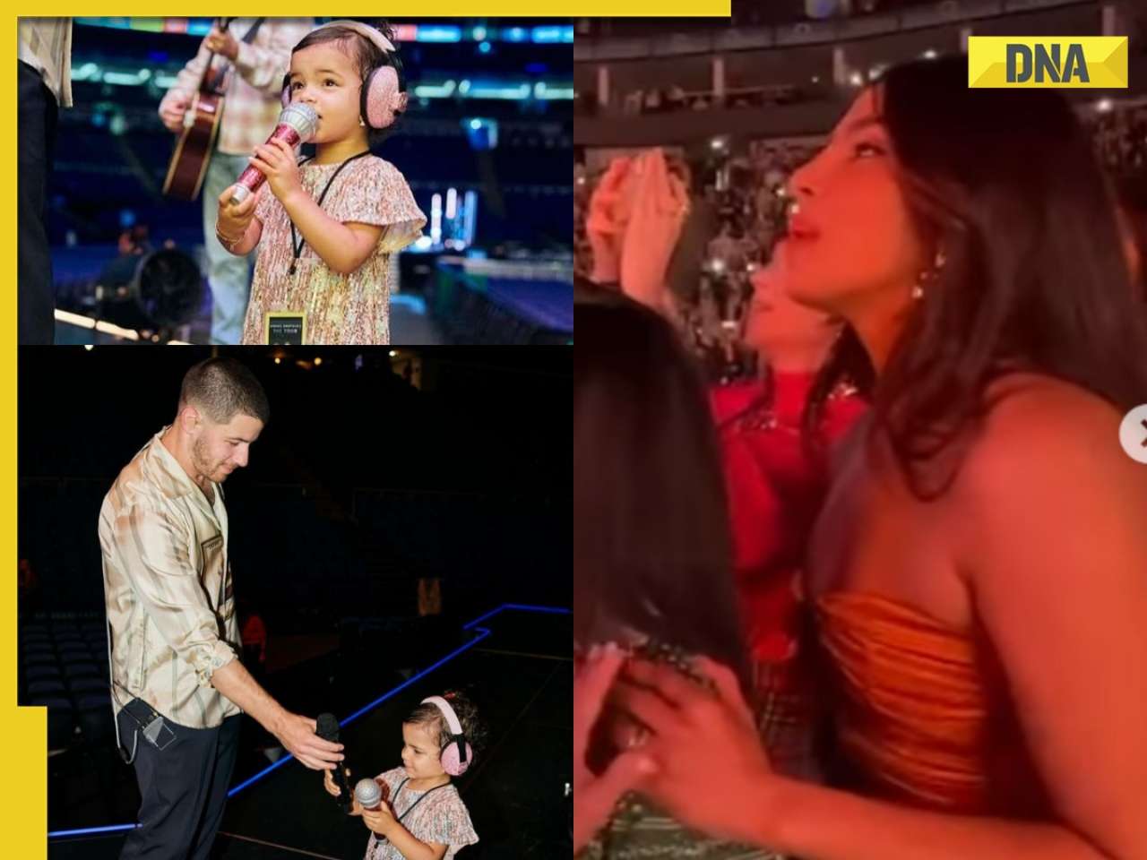 Watch: Priyanka Chopra's daughter Malti Marie takes mic from dad Nick Jonas, sings for him at London concert