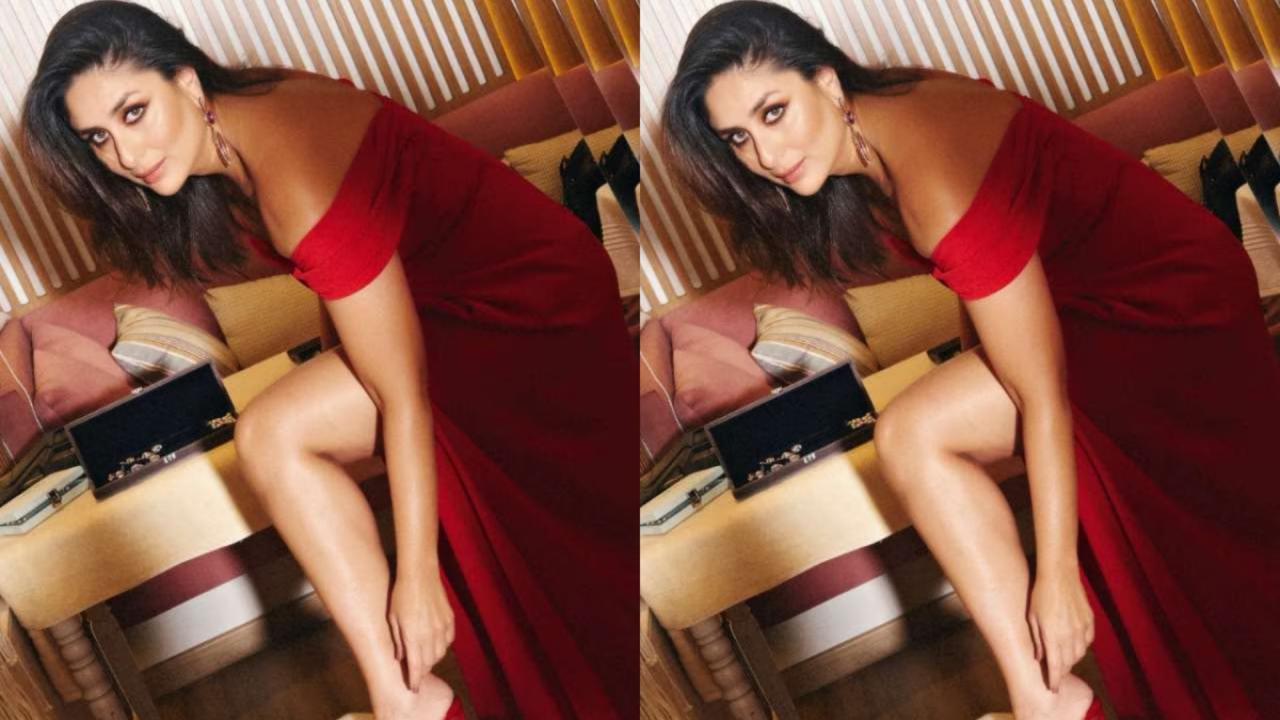 Kareena Kapoor Looks Amazing In red Off Shoulder Gown