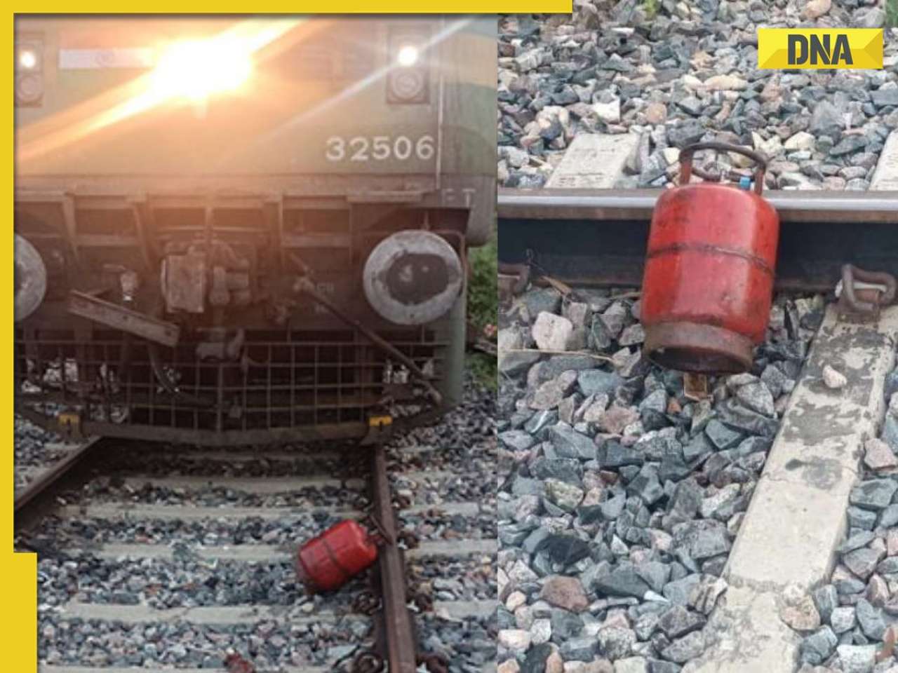 UP: Potential train accident averted as gas cylinder found on rail track in Kanpur; visuals surface