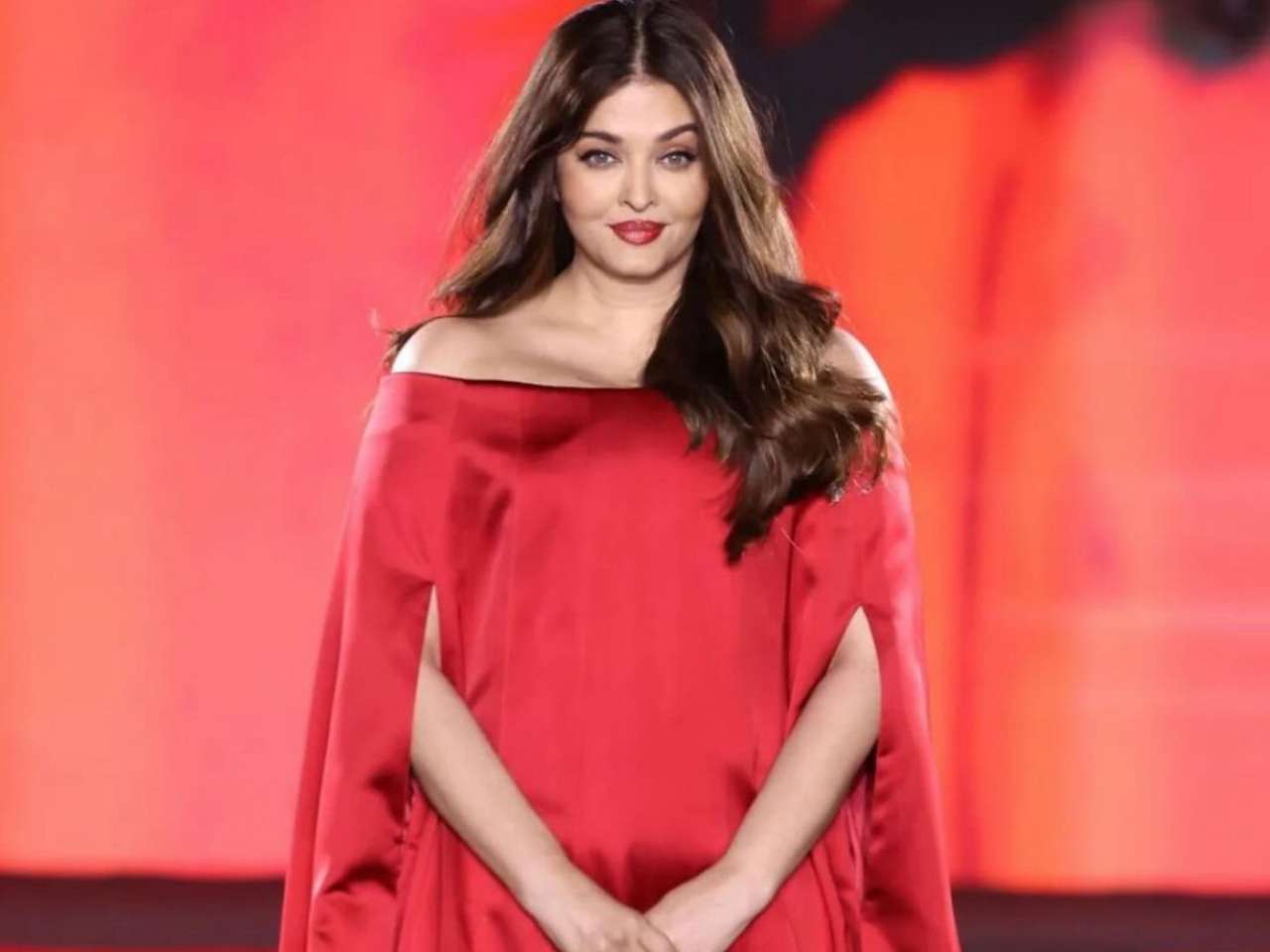 Aishwarya In Our Red Off Shoulder Top and Sharara Set