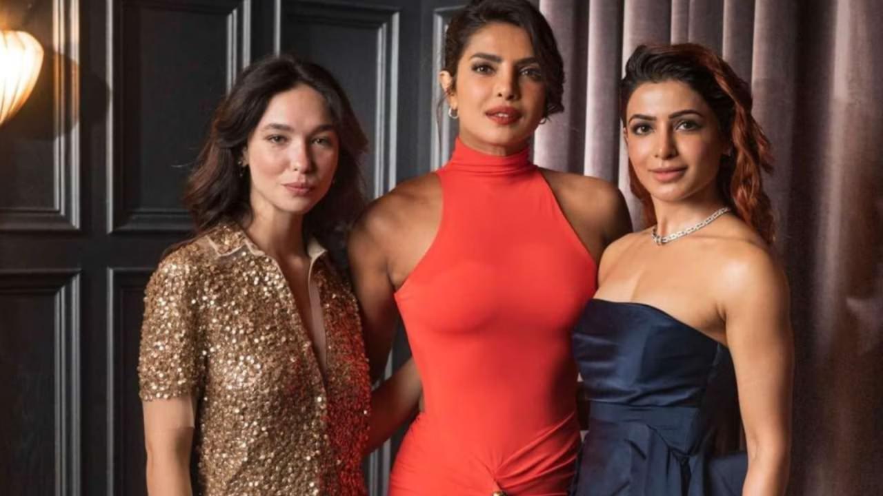 Priyanka and Samantha pose with Matilda De Angelis