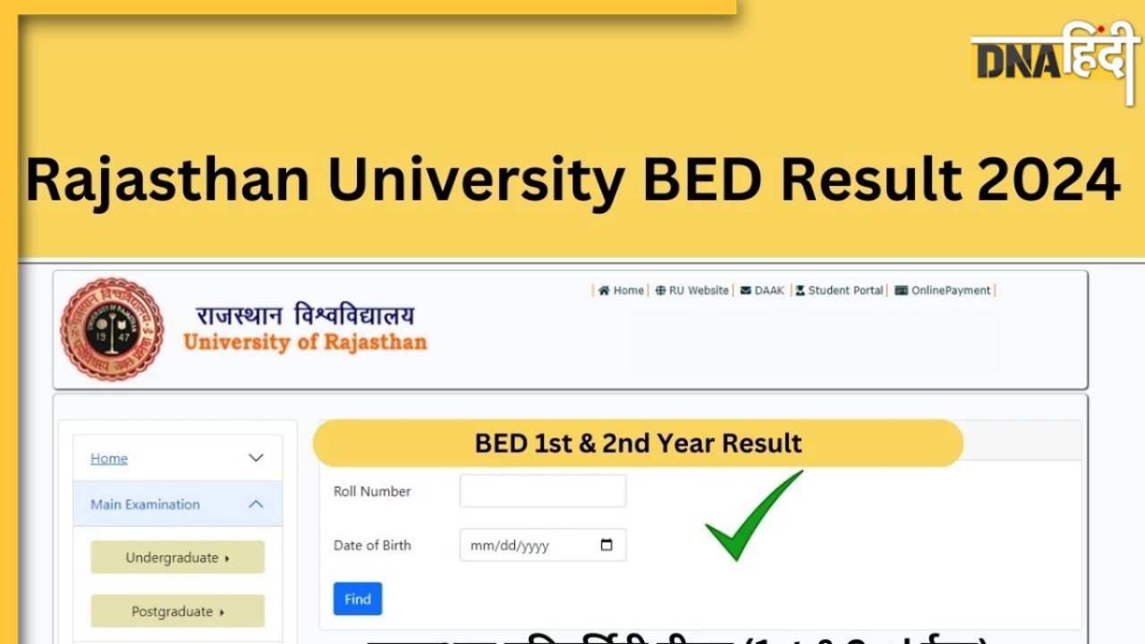 Rajasthan University B.Ed 2nd Year Result 2024: राजस्थान यूनिवर्सिटी ने जारी किया बी.एड दूसरे साल का रिजल्ट, यूं करें चेक