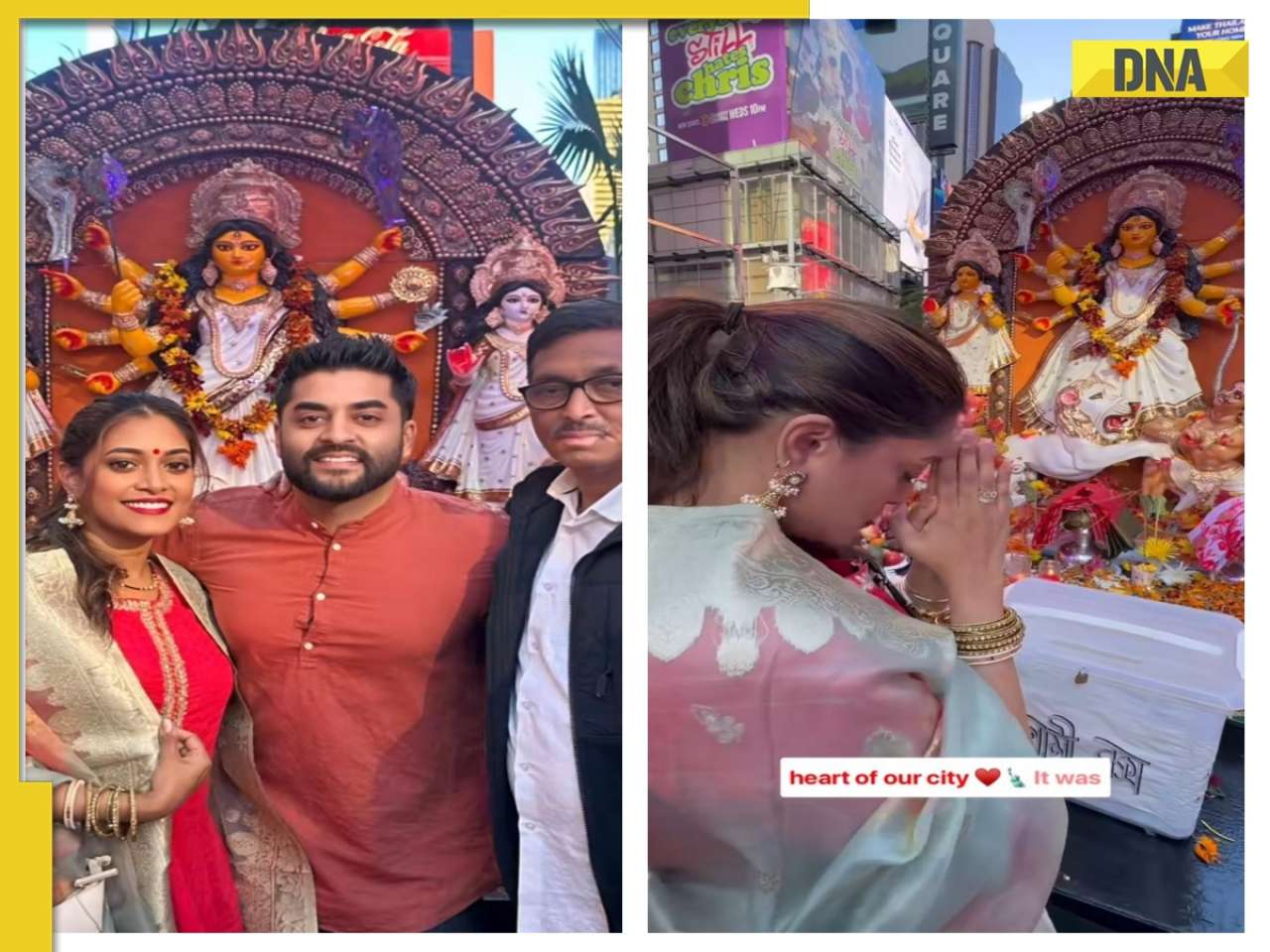 'Little Bengali girl in me...': US woman shares her experience of celebrating Durga Puja at NYC's Times Square 