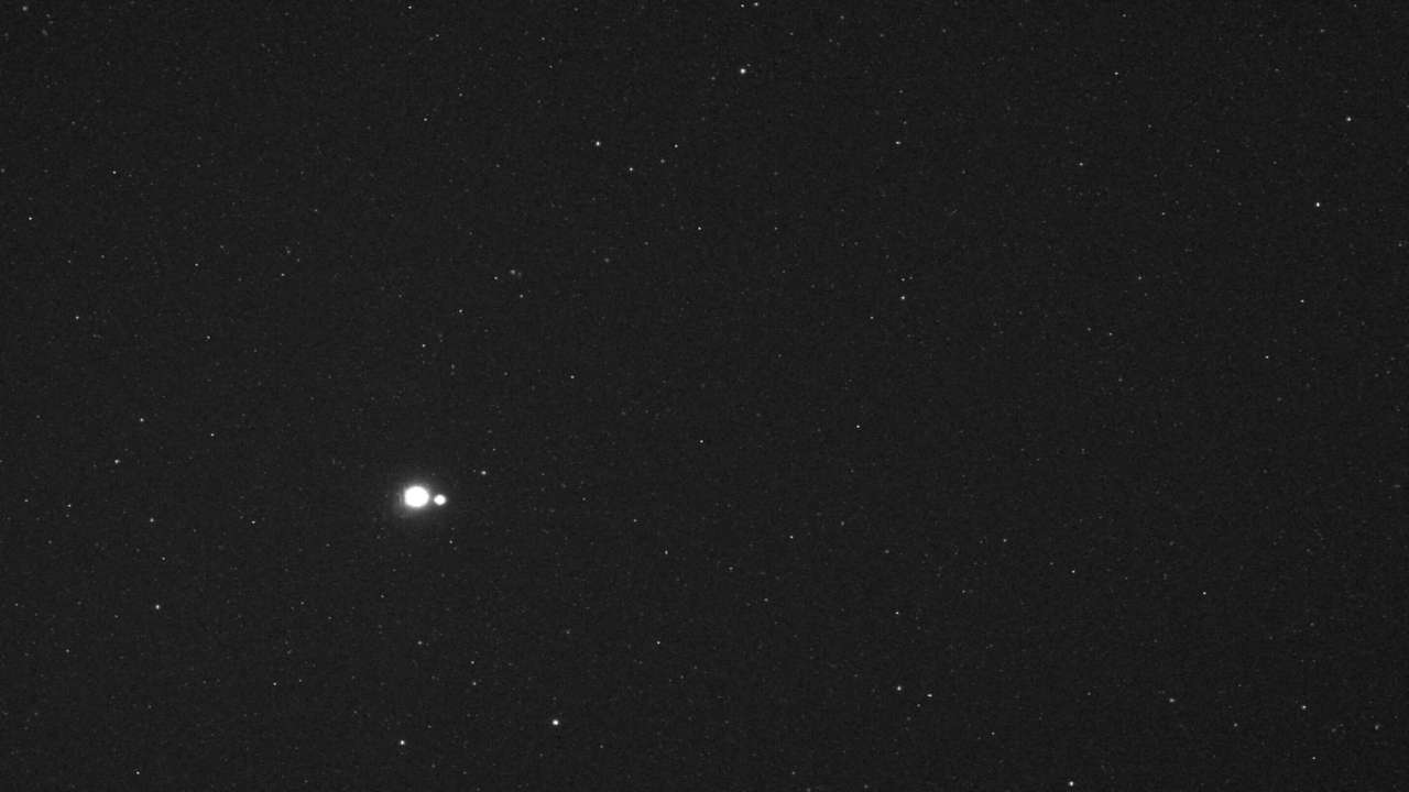 Earth and moon from mercury