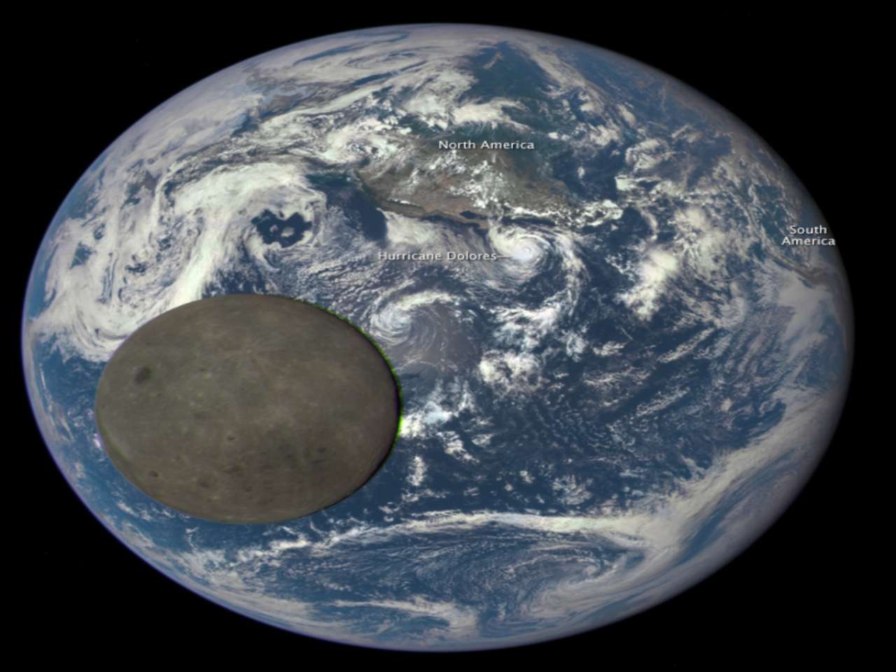 A unique view of the earth and moon