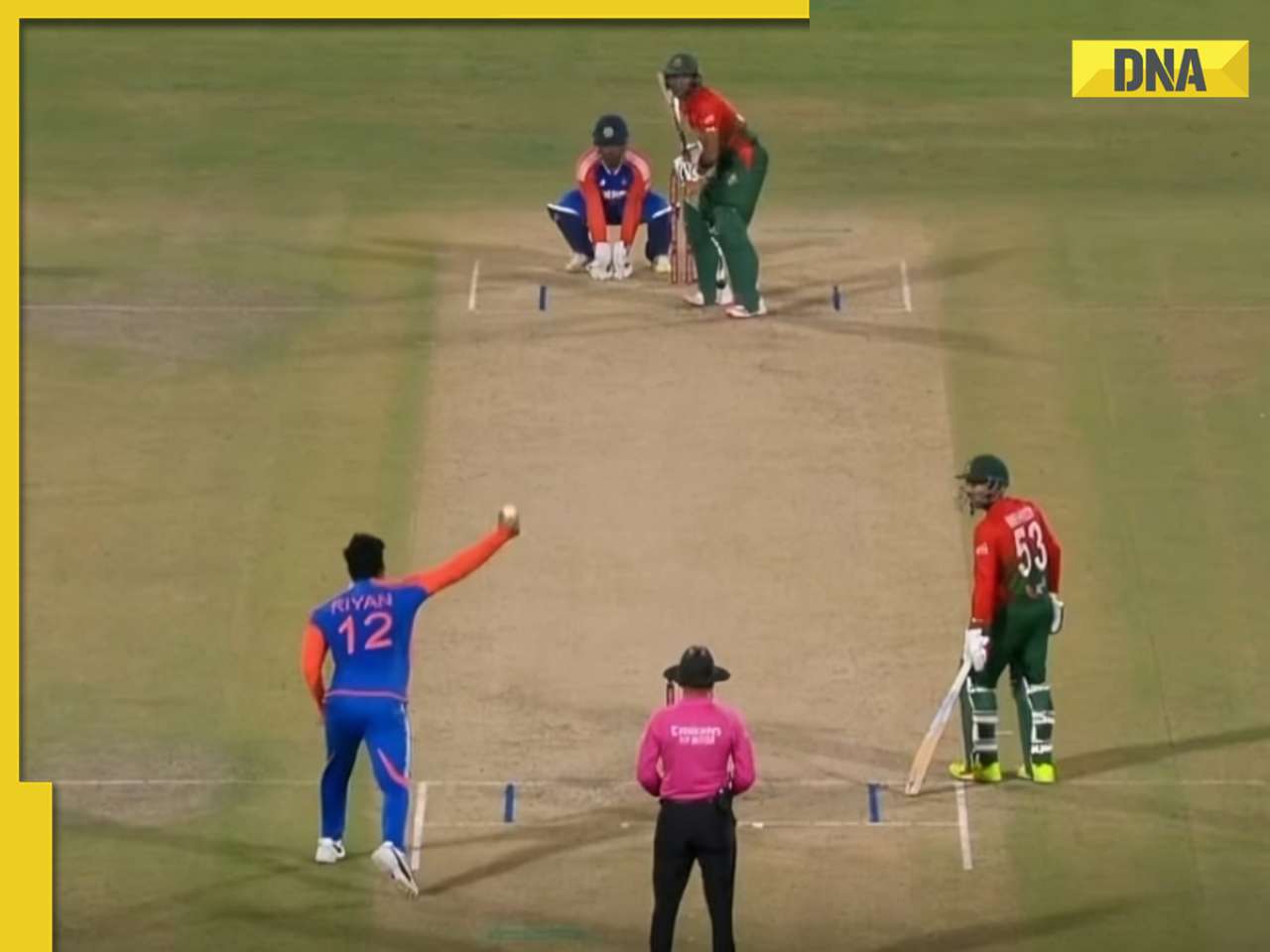 IND vs BAN: Riyan Parag bowls with bizarre action, ends up bowling rare no-ball, watch viral video