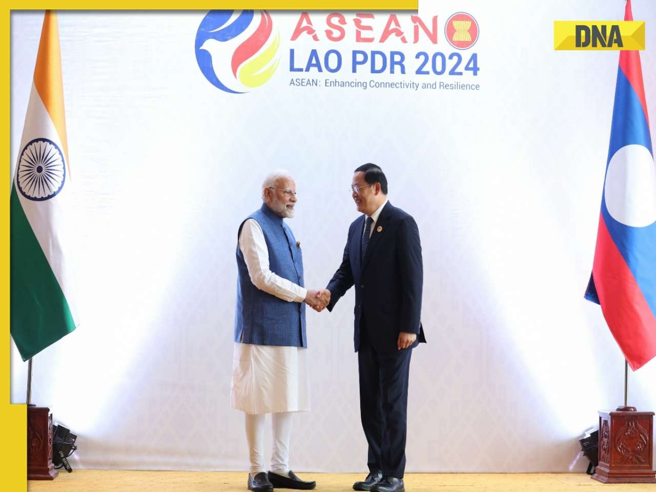 PM Modi holds bilateral talks with his Laos counterpart Sonexay Siphandone in Vientiane 