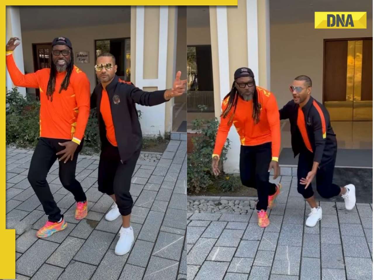 Shikhar Dhawan and Chris Gayle's playful dance moves go viral, watch