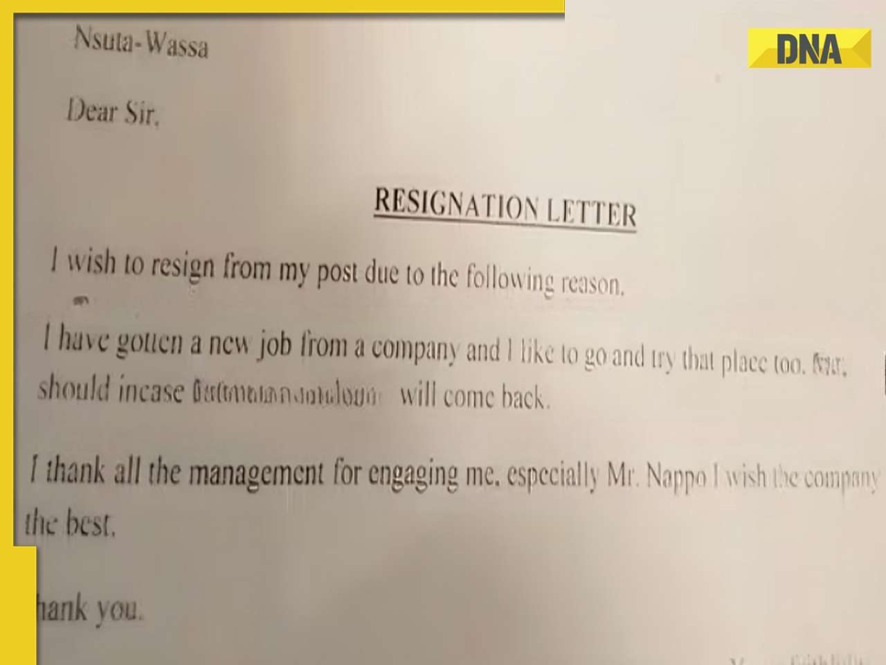 'I will come back if...': This employee's resignation letter goes viral, check post here