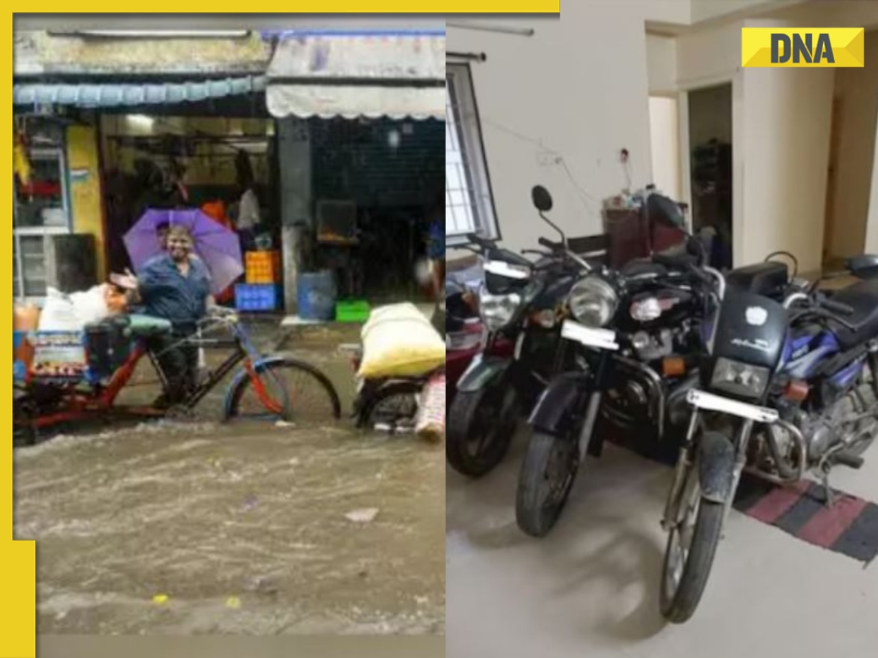 Chennai Rains: Two-wheelers parked in flats, 4th floor of apartments, SEE VIRAL PICS