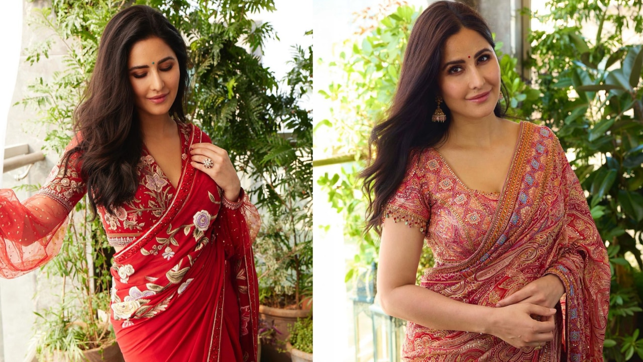 Katrina Kaif red saree look