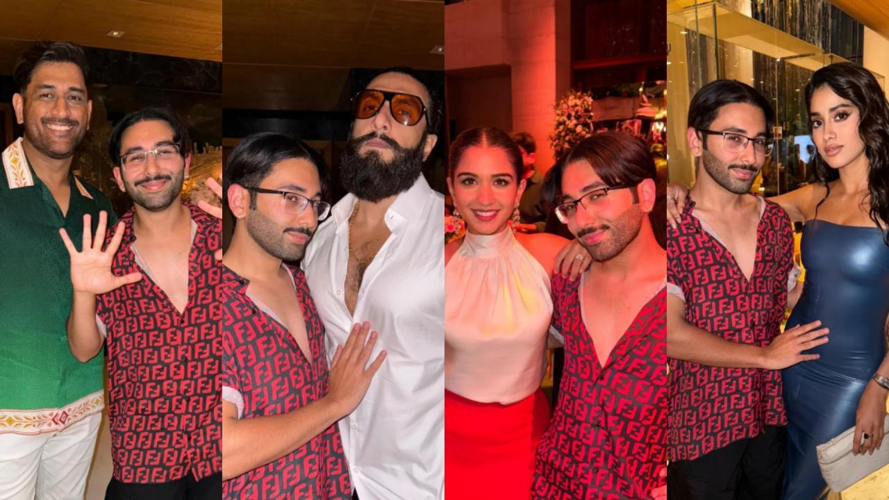 Janhvi Kapoor, Ranveer Singh, MS Dhoni, Orry At Radhika Merchant Birthday