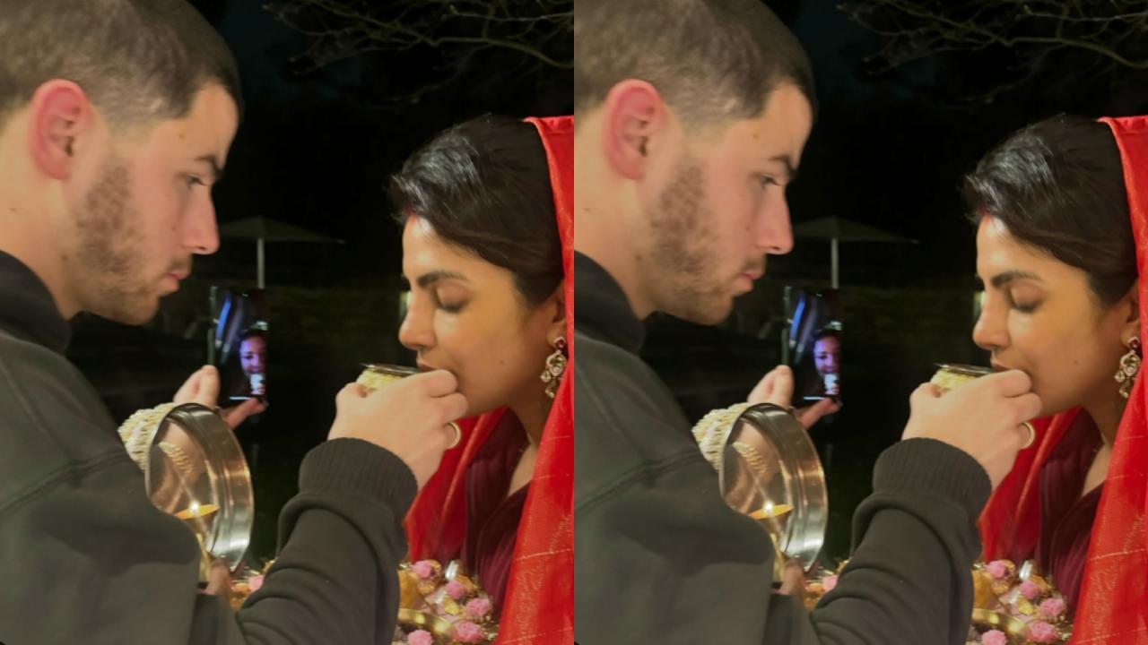 Priyanka Chopra nick jonas Celebrated Karwa Chauth