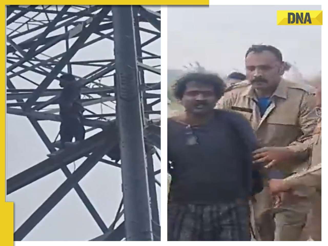 Viral video: Man climbs high tension pole, makes this bizarre demand, WATCH what happened next 