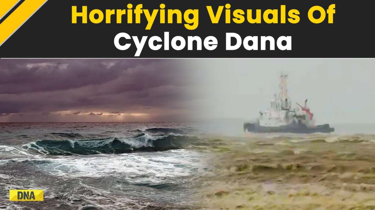 Cyclone Dana Update: Scary Footage Of Cyclone Dana From Odisha-West Bengal Coast