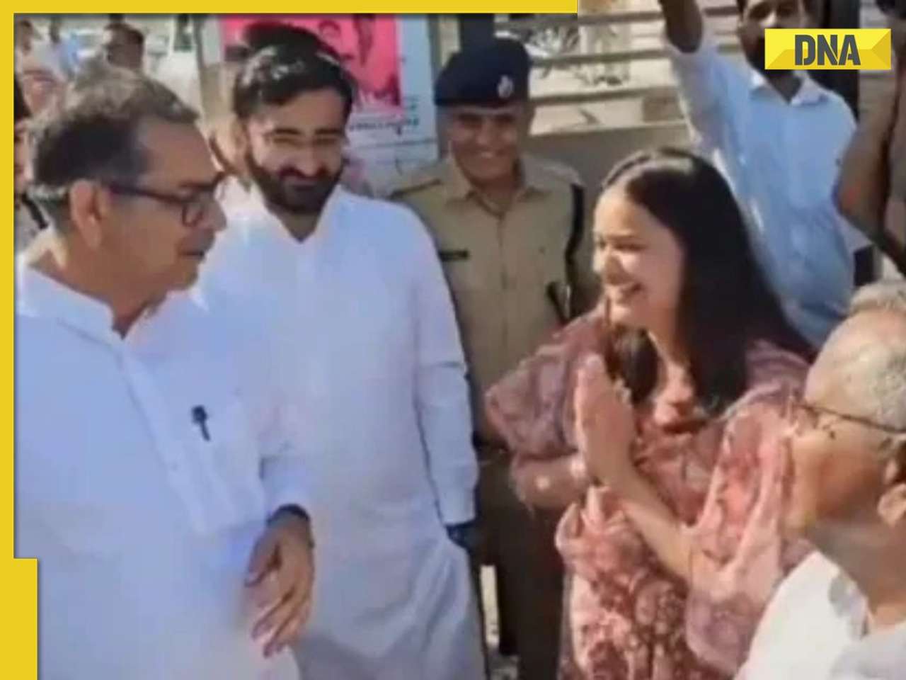 IAS Tina Dabi bows her head before BJP leader '5 times in 7 seconds', viral video sparks debate, watch here 