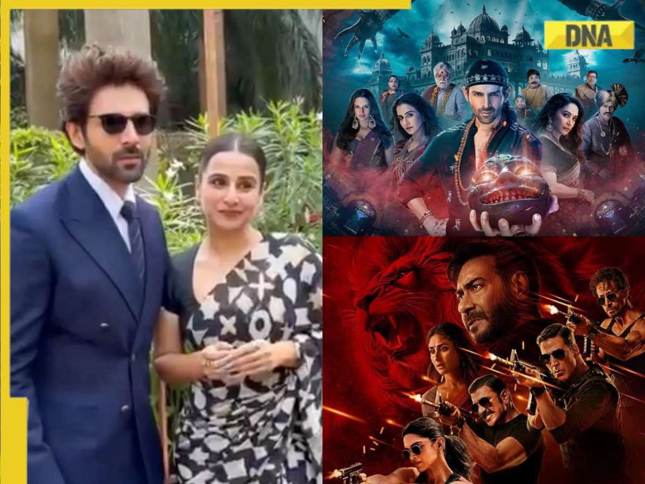 Kartik Aaryan, Vidya Balan react to Bhool Bhulaiyaa 3 vs Singham Again clash: 'Agar hum teeno bahar khade ho toh...' 