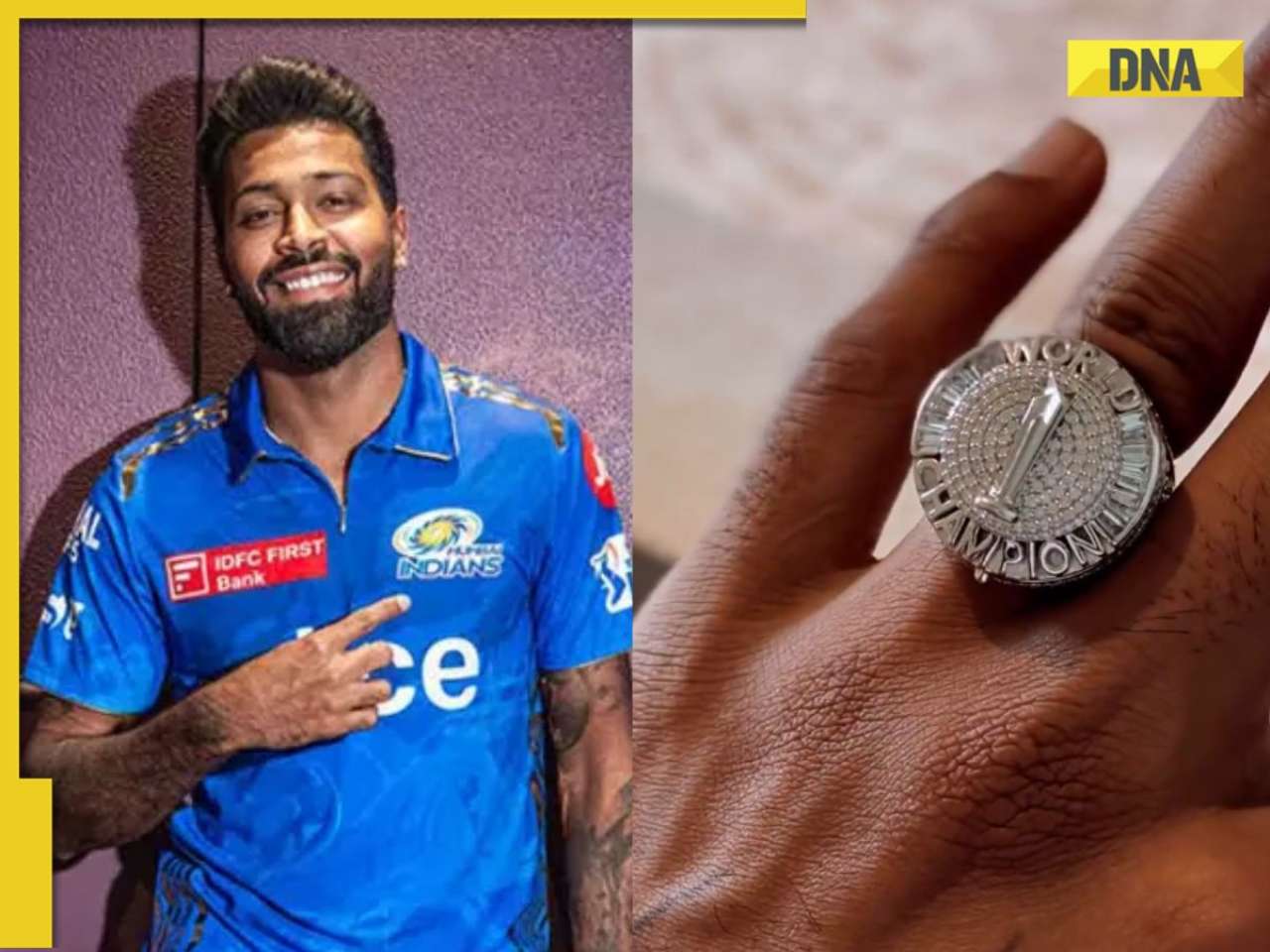 Hardik Pandya flaunts his special 'World Champion' ring after being retained by MI, video goes viral