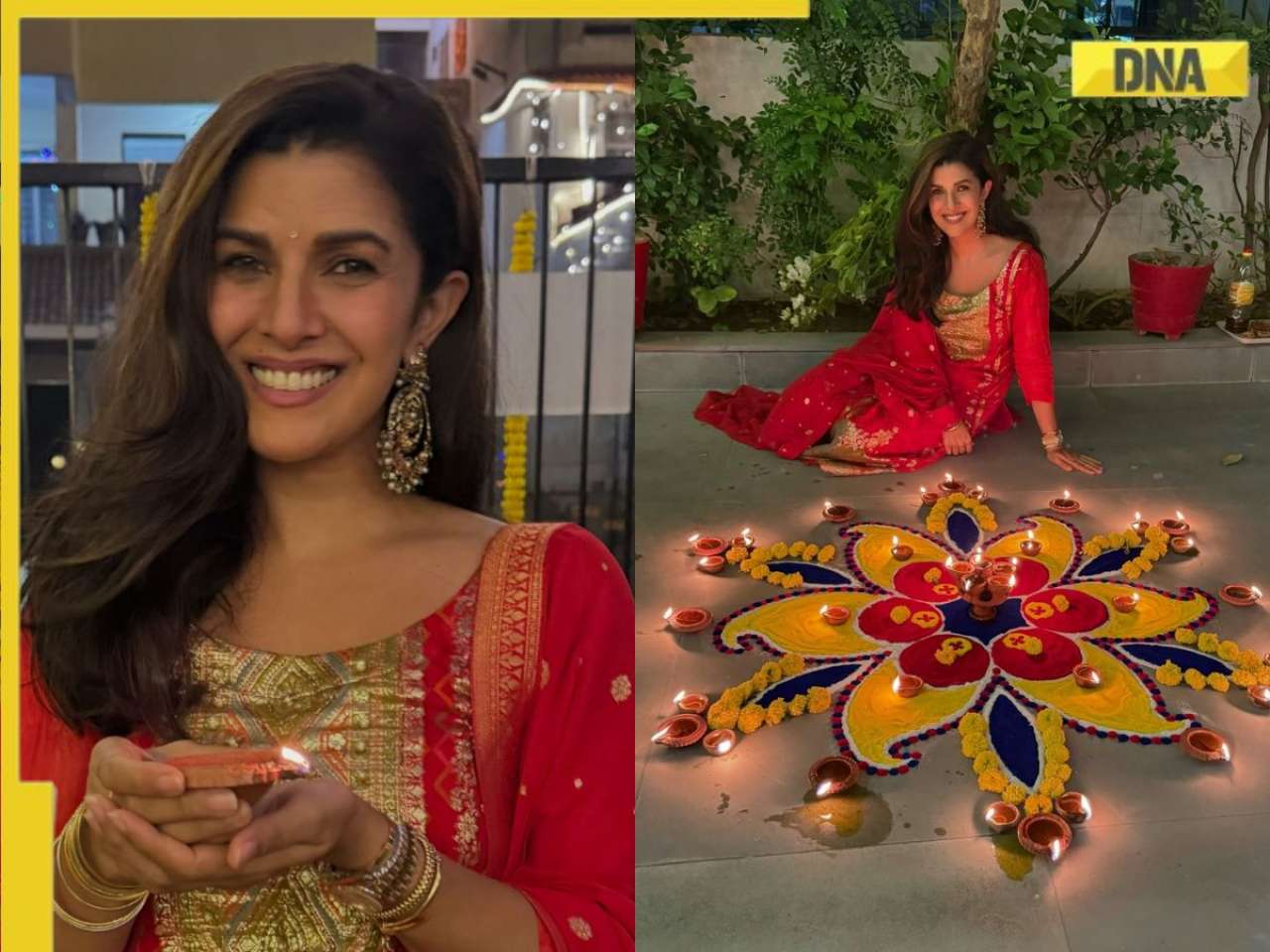 Amid linkup rumours with Abhishek Bachchan, Nimrat Kaur drops Diwali photos with cryptic note: 'Mere ghar se...'