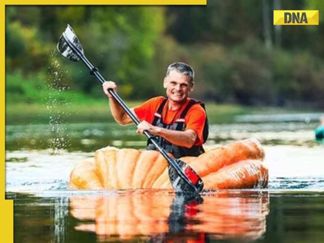 Man grows 500 kg pumpkin, uses it as boat to sail 70 km, SEE PIC