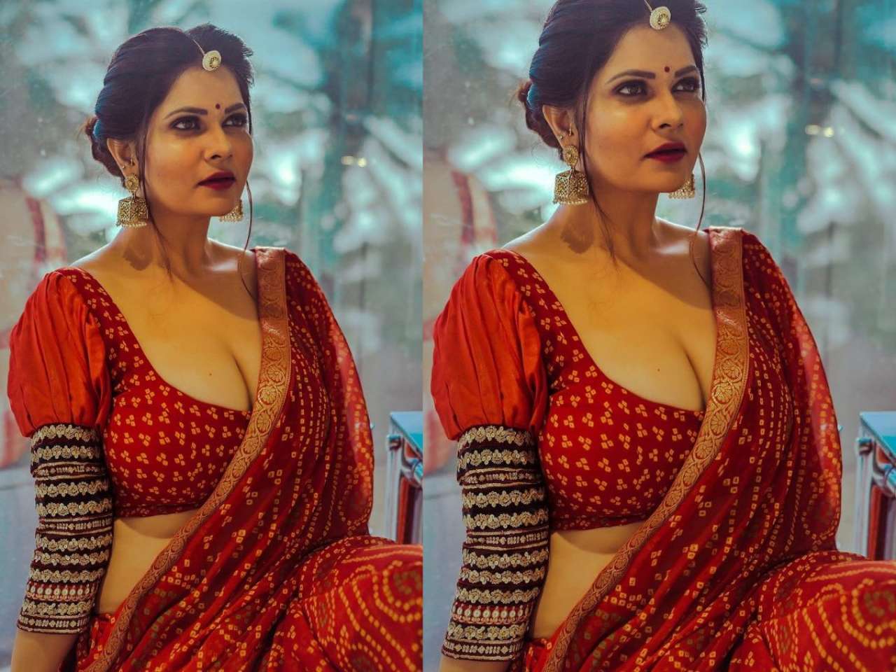 Aabha Paul adding sexiness in saree