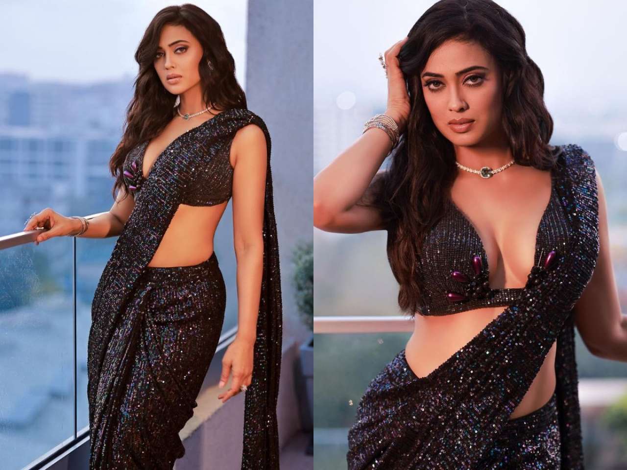 Shweta Tiwari in black saree