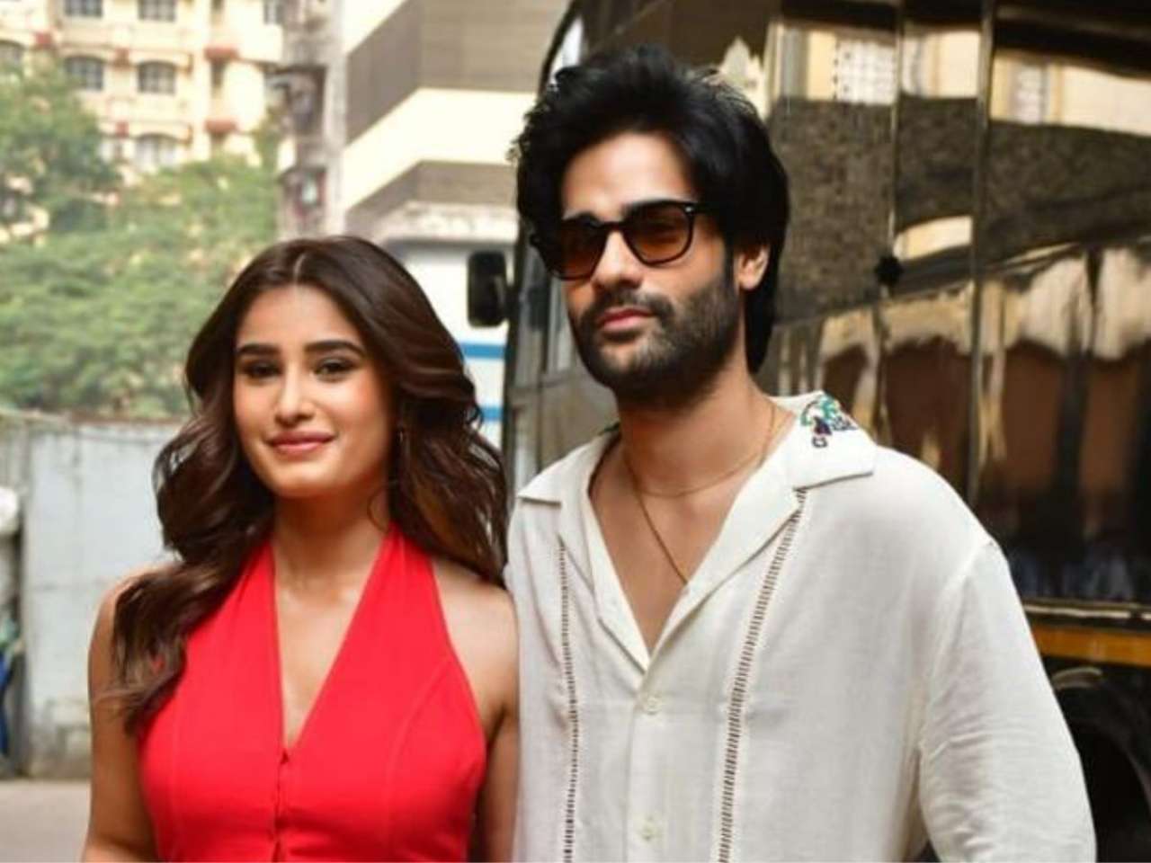 Aaman Devgan and Rasha Thadani promote Azaad