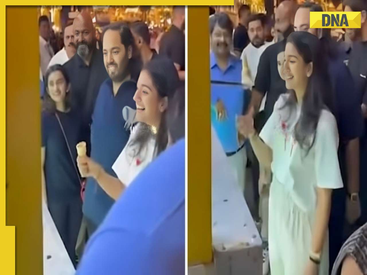 Radhika Merchant standing along with Anant Ambani tricked by Turkish ice-cream vendor in Dubai, watch viral video