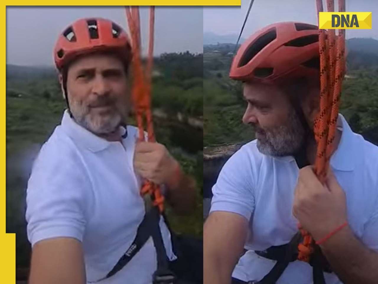 LoP Rahul Gandhi rides Kerala's longest zipline in Wayanad to boost tourism after landslides; watch