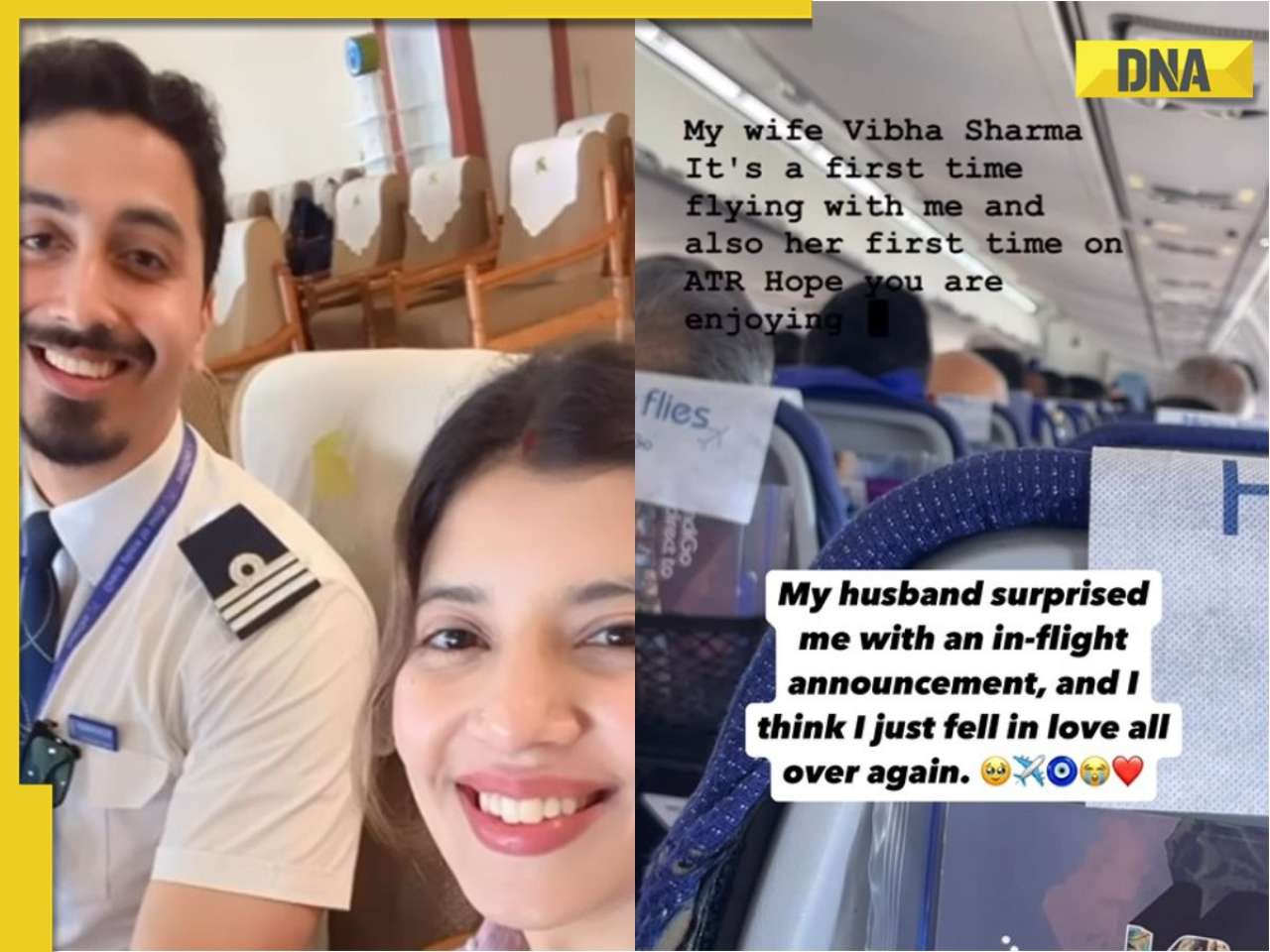 IndiGo pilot's cute surprise for wife on flight will make your day, watch viral video